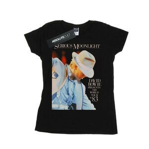 David Bowie Womens/Ladies Serious Moonlight Cotton T-Shirt / Black